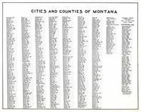 Index to Cities and Counties of Montana, Montana State Atlas 1950c